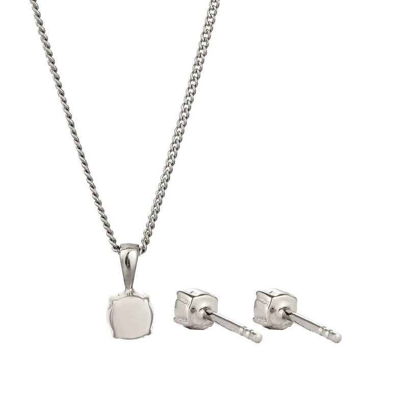 Schmuckset Solitär | Kristall (Rose)