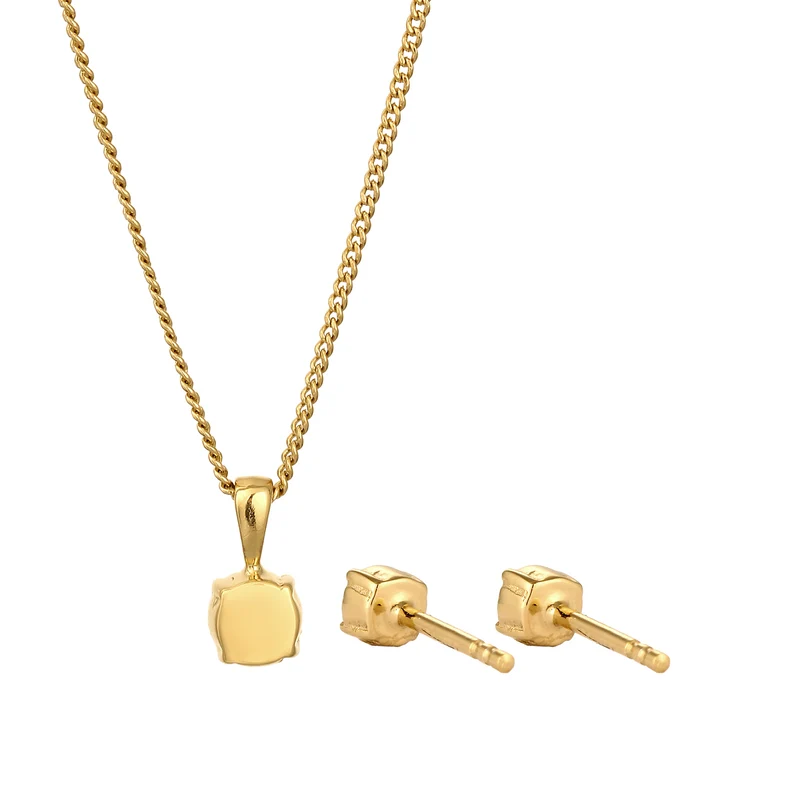 Schmuckset Solitär | Kristall (Rose)