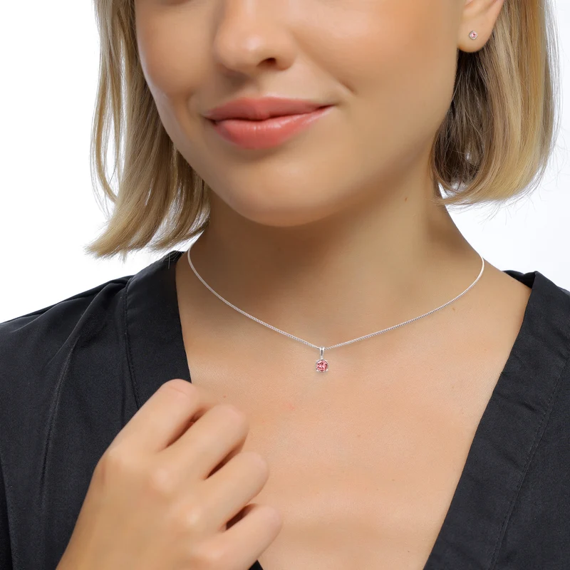 Schmuckset Solitär | Kristall (Rose)