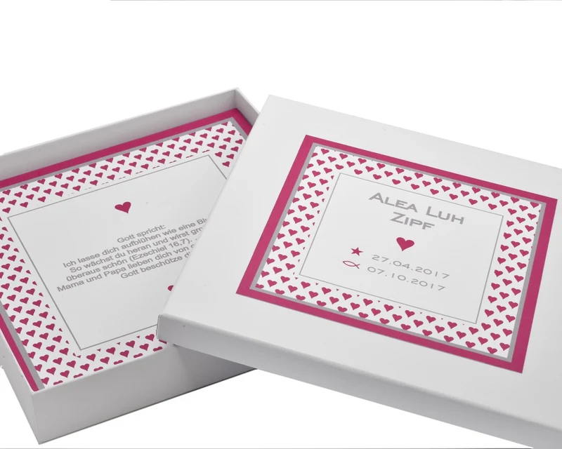 PERSONALISIERTE GESCHENK KARTON, SCHMUCKSCHACHTEL, GESCHENKBOX SCHMUCK