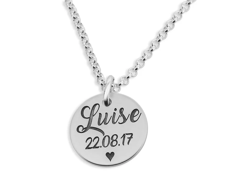 NAMENSKETTE SILBERKETTE GRAVUR 925 SILBER SCHMUCK GESCHENK MÄDCHEN