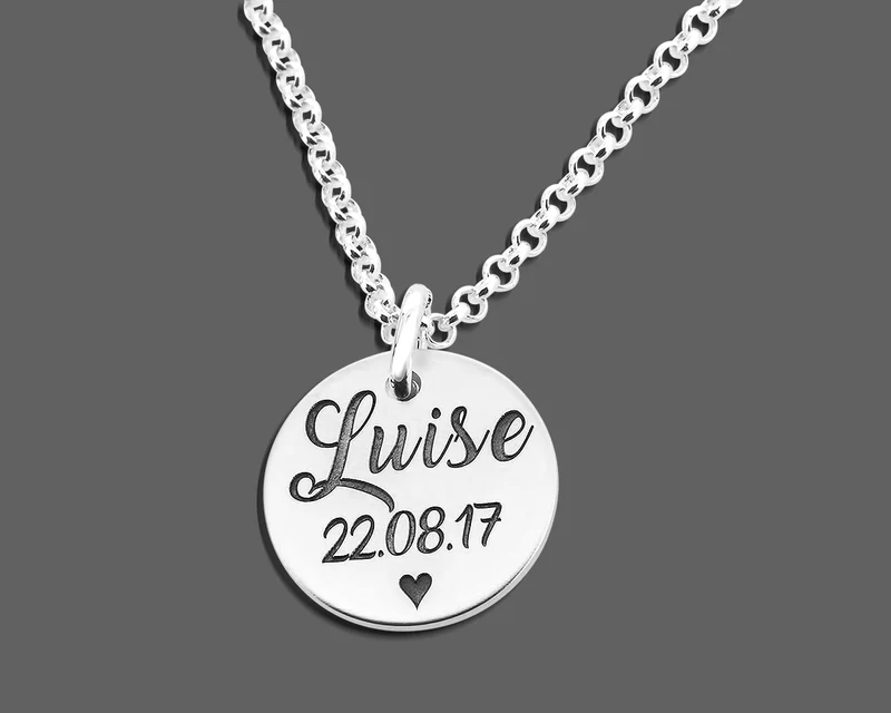 NAMENSKETTE SILBERKETTE GRAVUR 925 SILBER SCHMUCK GESCHENK MÄDCHEN