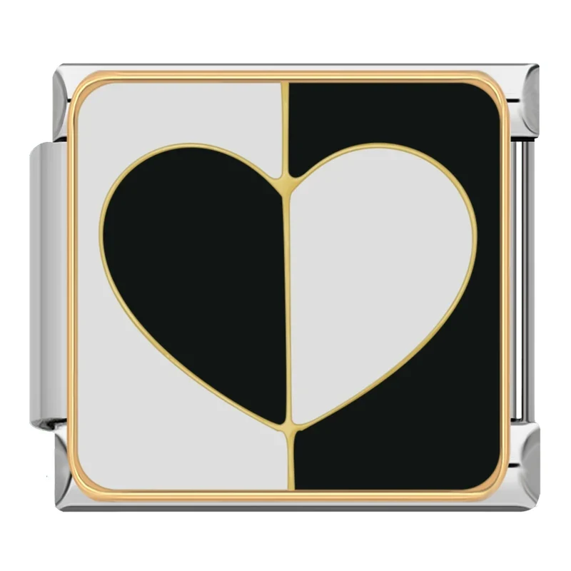 Herz schwarz/weiß