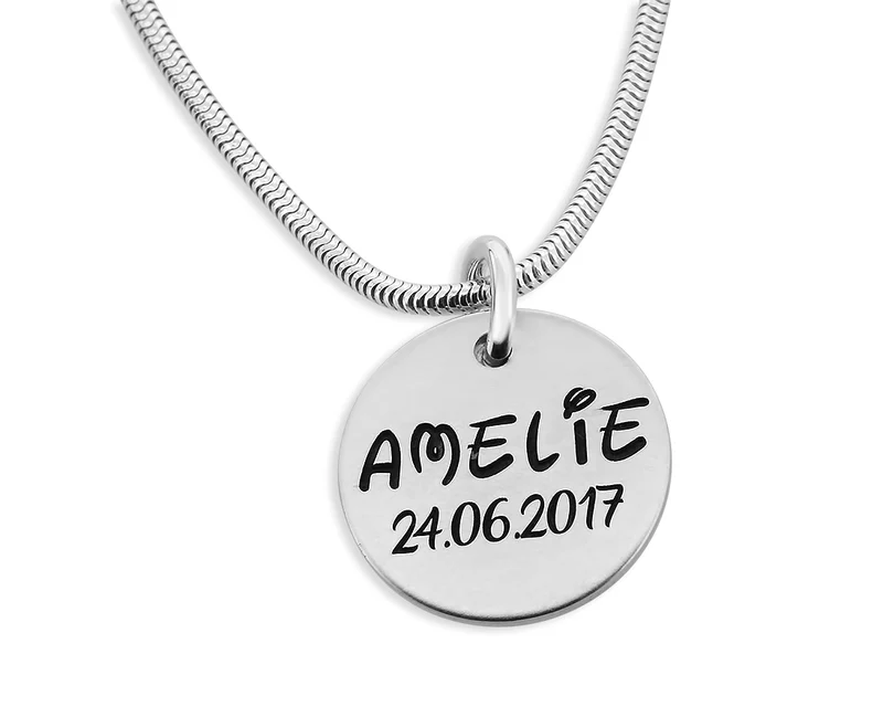 NAMENSKETTE 925 SILBER SILBERKETTE MIT GRAVUR, KETTE MIT NAMEN, MÄDCHEN SCHMUCK