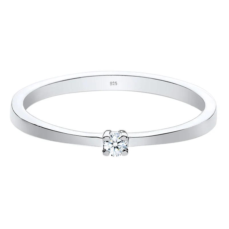Solitär-Ring | Diamant ( Weiß, 0,03 ct )
