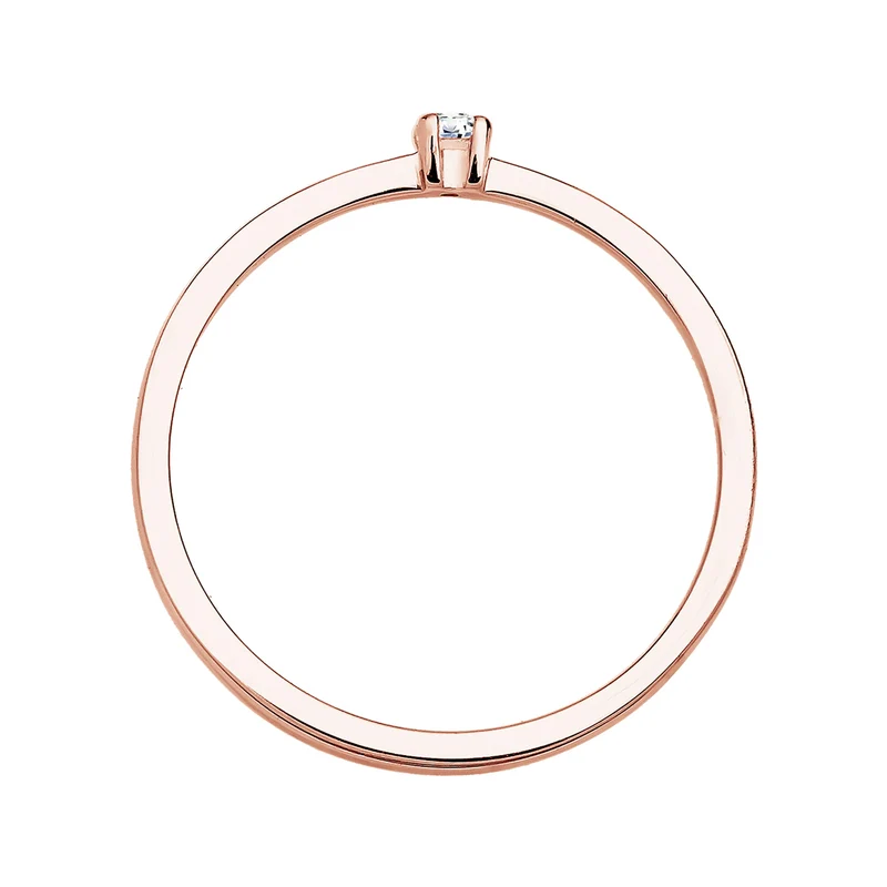 Solitär-Ring | Diamant ( Weiß, 0,03 ct )