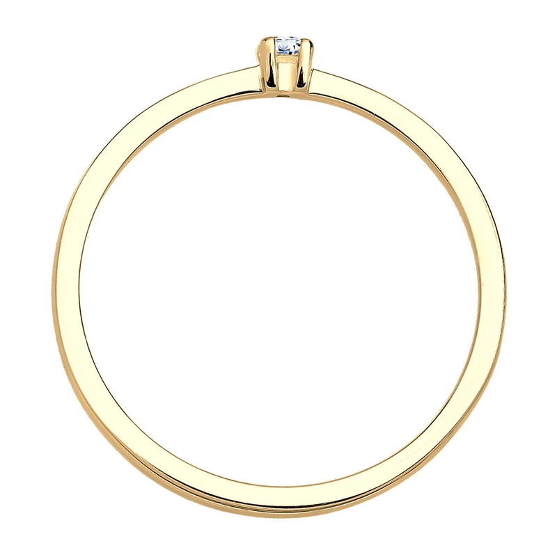 Solitär-Ring | Diamant ( Weiß, 0,03 ct )