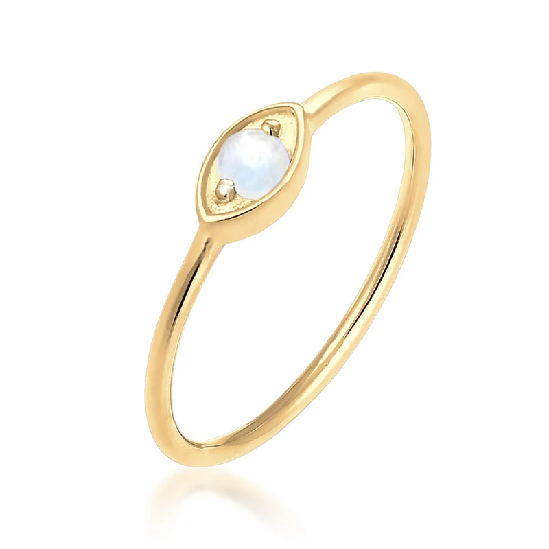 Ring Evil Eye | Mondstein ( Weiß )
