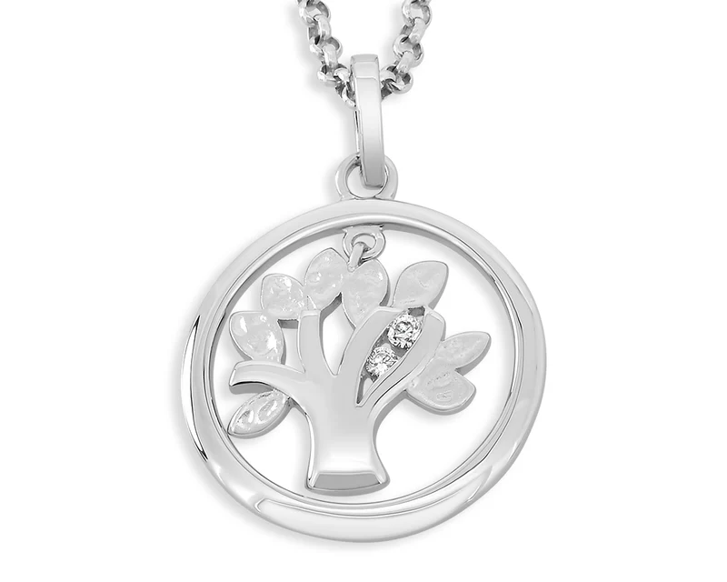 KETTE MIT BAUM ANHÄNGER 925 SILBER SCHMUCK LEBENSBAUM HALSKETTE DAMEN