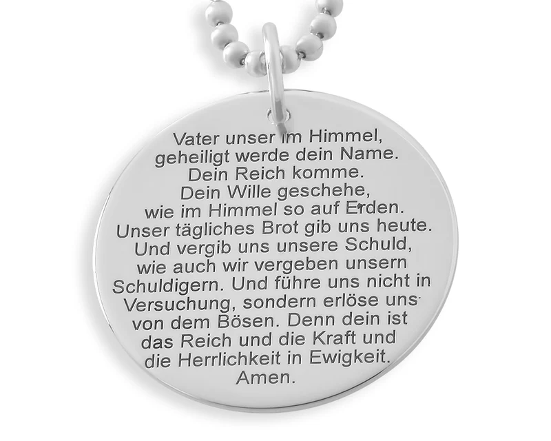 TAUFSCHMUCK MIT GRAVUR VATER UNSER TAUFKETTE 925 SILBER TAUFGESCHENK