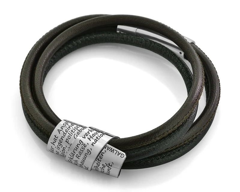 HUMANITY ARMBAND, MENSCHENRECHTE, HUMAN RIGHTS, DESIGNER SCHMUCK VON GALWANI