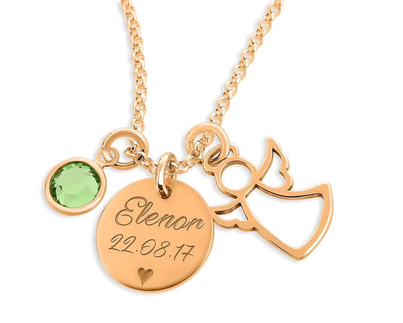KETTE TAUFE MÄDCHEN GESCHENK ZUR TAUFE NAMENSKETTE TAUFKETTE GRAVUR