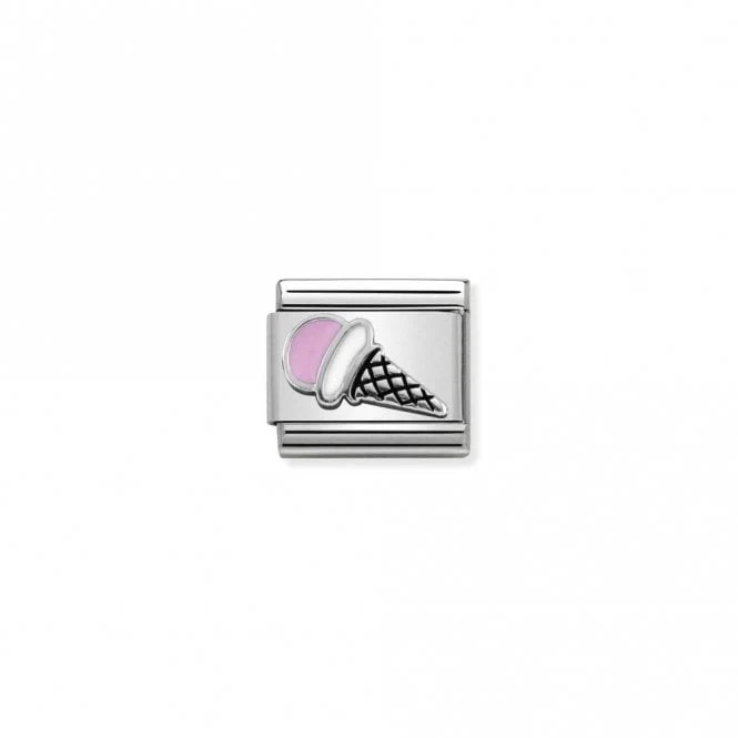 Classic Silver Pink Ice Cream Food & Drink Charms