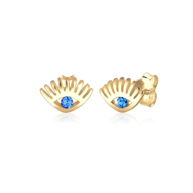 Ohrstecker Evil Eye | Kristall ( Blau )