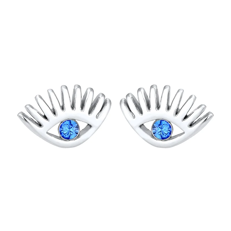 Ohrstecker Evil Eye | Kristall ( Blau )