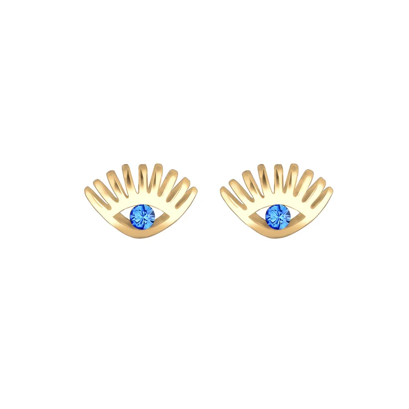 Ohrstecker Evil Eye | Kristall ( Blau )