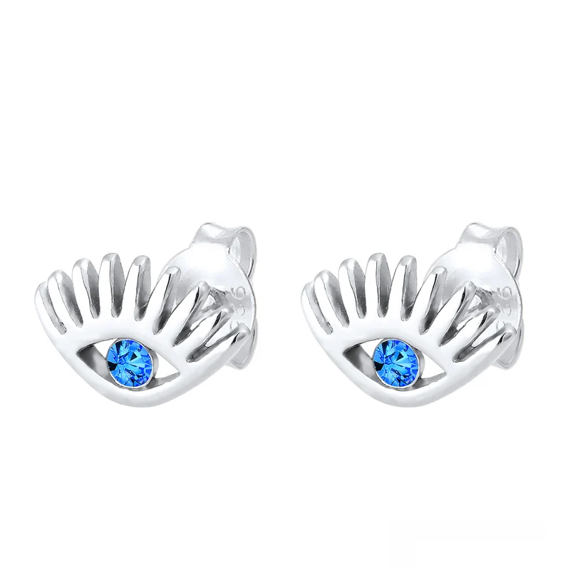 Ohrstecker Evil Eye | Kristall ( Blau )