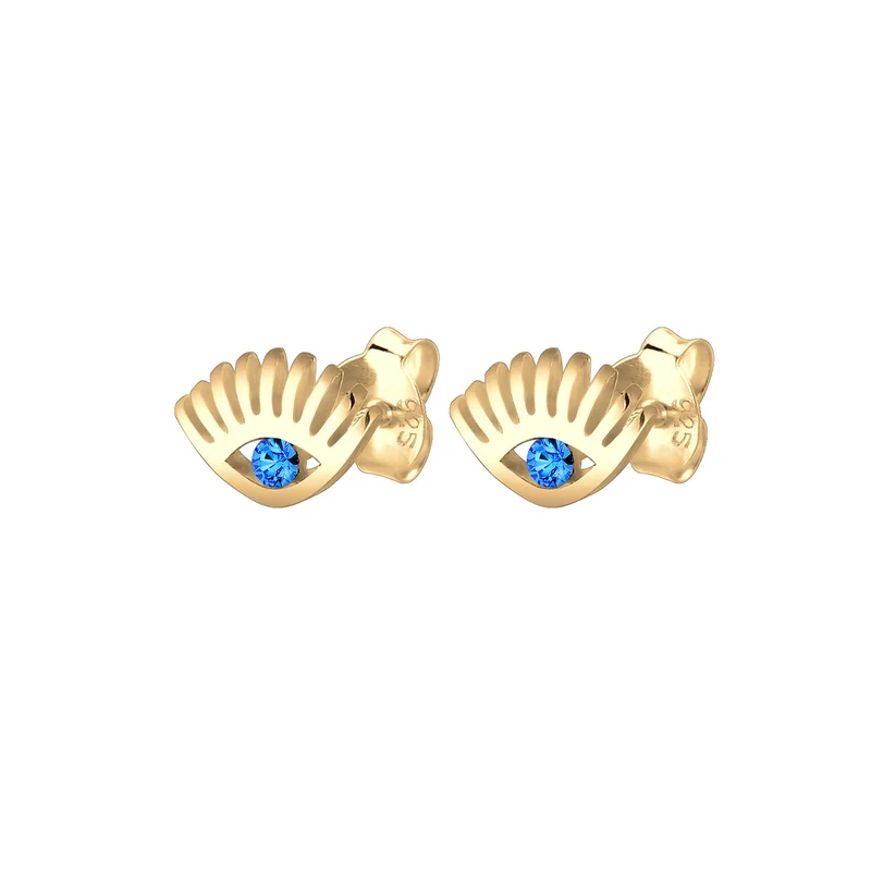 Ohrstecker Evil Eye | Kristall ( Blau )