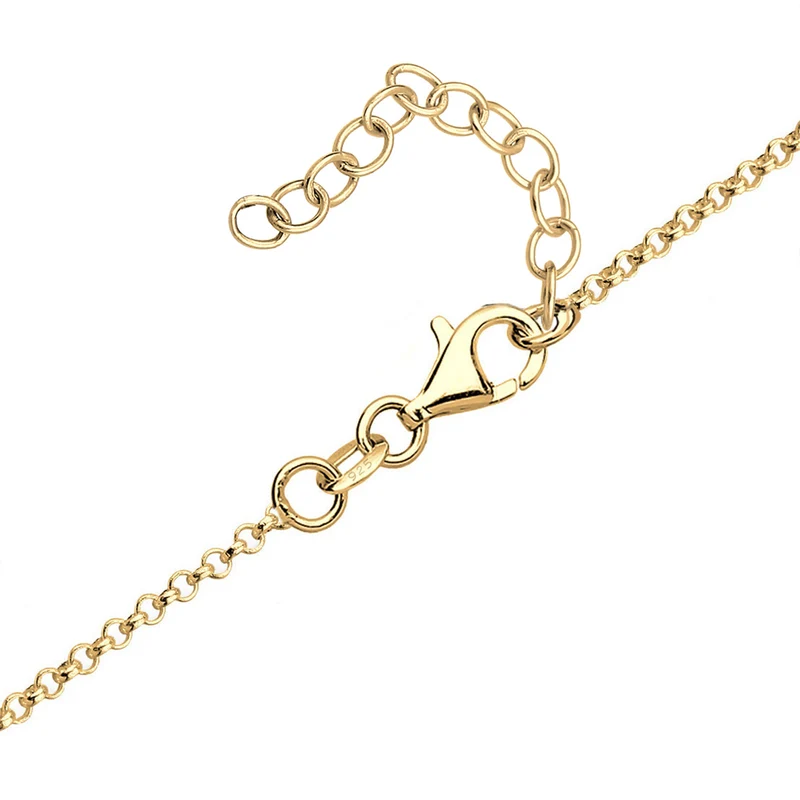 Halskette Plättchen Astro | Mit Kristallen von Swarovski® (Weiß)