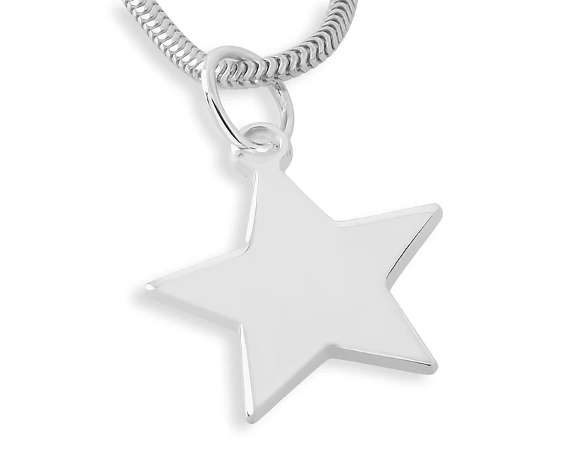 STERN KETTE 925 SILBER DAMEN SCHMUCK MIT GRAVUR SCHMUCK STERNENKIND