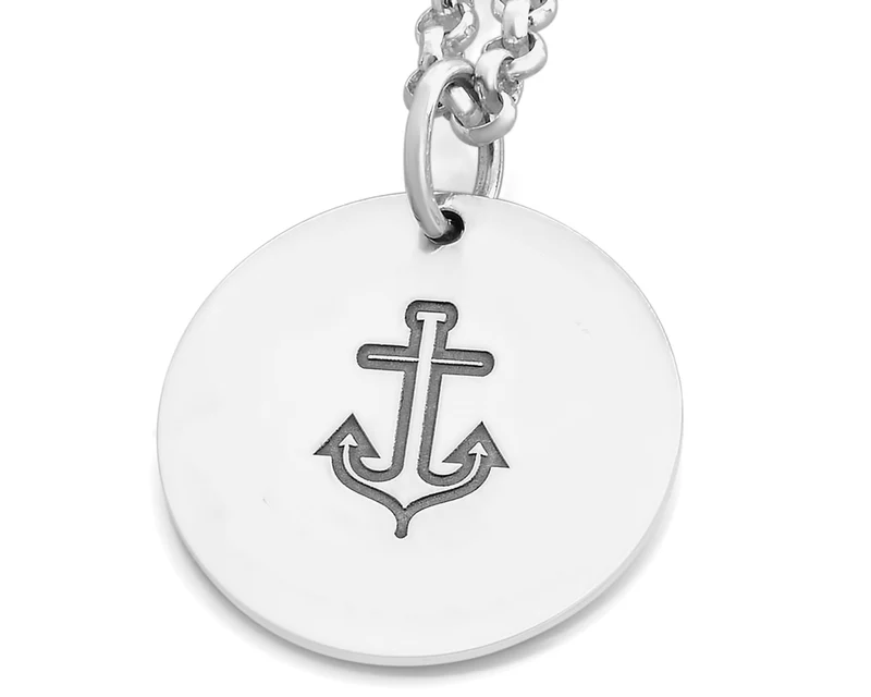 SILBERKETTE MIT GRAVUR ANKER MARITIMER SCHMUCK DAMEN & HERREN KETTE