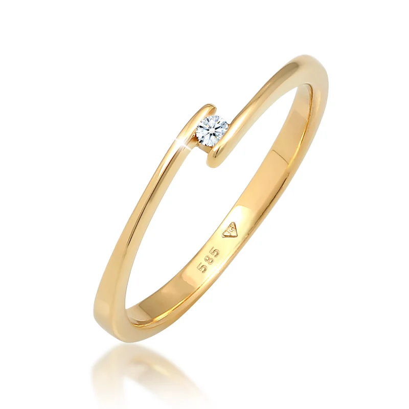 Solitär-Ring | Diamant ( Weiß, 0,03 ct )