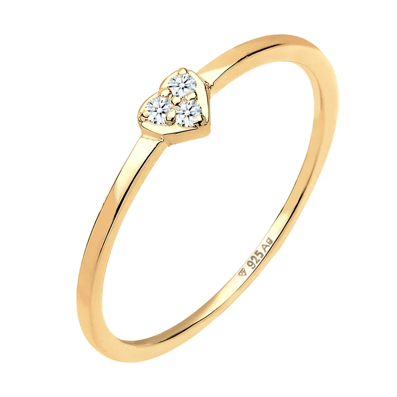 Verlobungsring Herz | Diamant ( Weiß, 0,045 ct )
