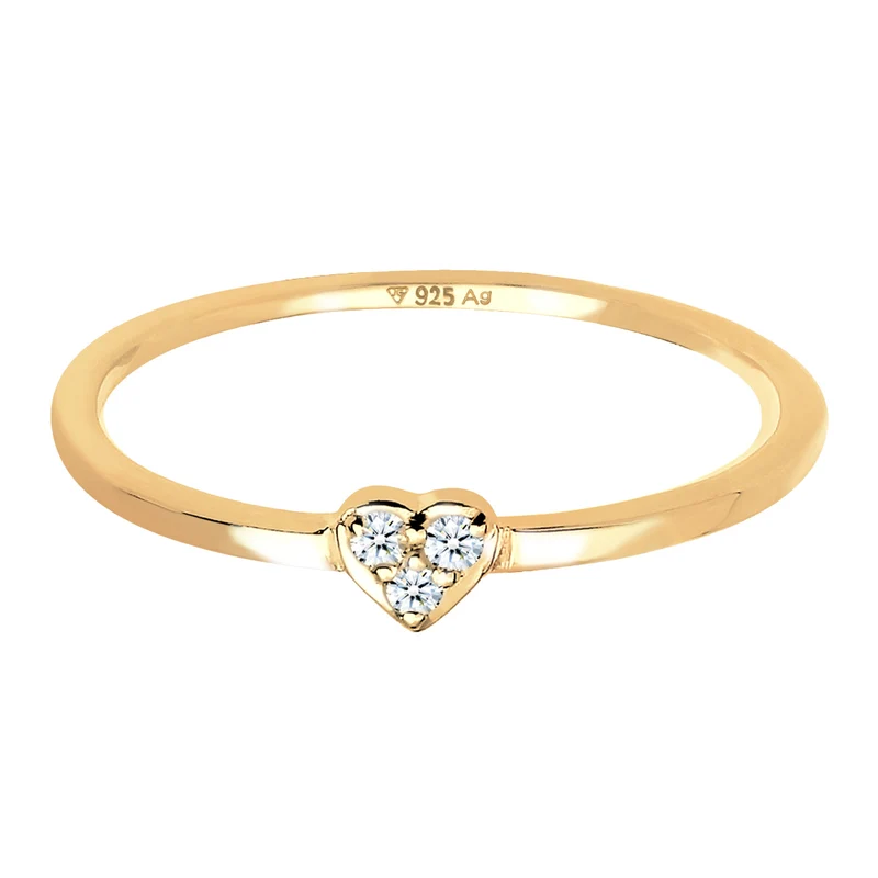 Verlobungsring Herz | Diamant ( Weiß, 0,045 ct )
