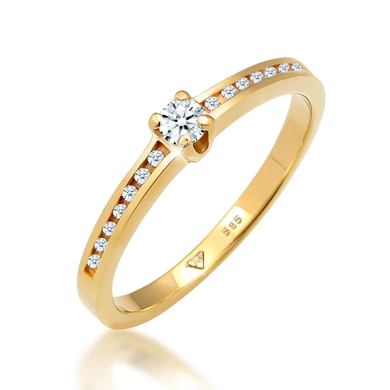 Verlobungsring | Diamant ( Weiß, 0,18 ct )