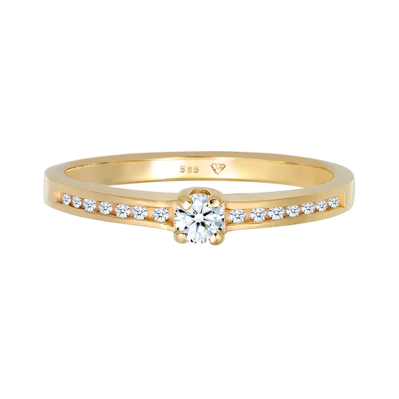 Verlobungsring | Diamant ( Weiß, 0,18 ct )