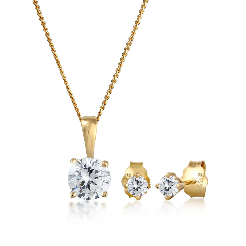 Schmuckset | Zirkonia ( Weiß )
