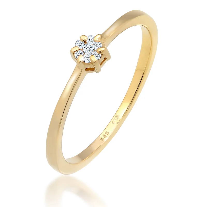 Verlobungsring | Diamant ( Weiß, 0,045 ct )