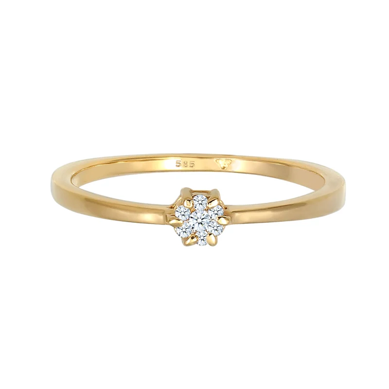 Verlobungsring | Diamant ( Weiß, 0,045 ct )
