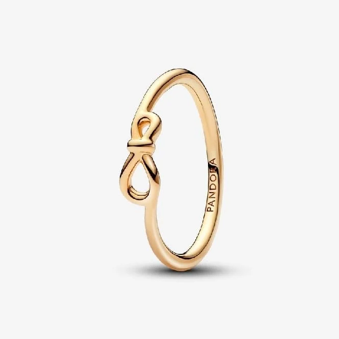 Gold Small Infinity Knot Ring, Size 60