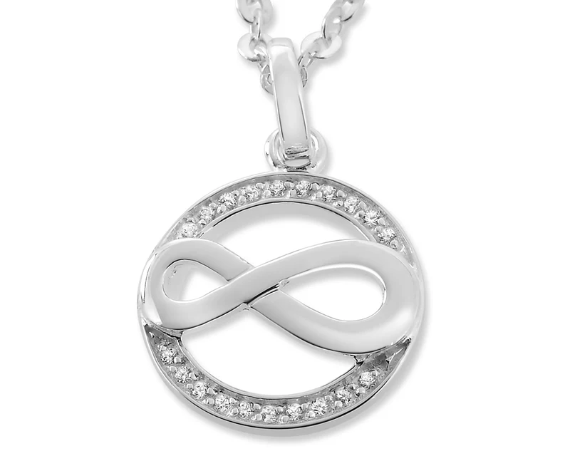 HALSKETTE SILBER, INFINITY, KETTE MIT UNENDLICHKEITSSYMBOL, SILBERSCHMUCK,EWIGKEIT