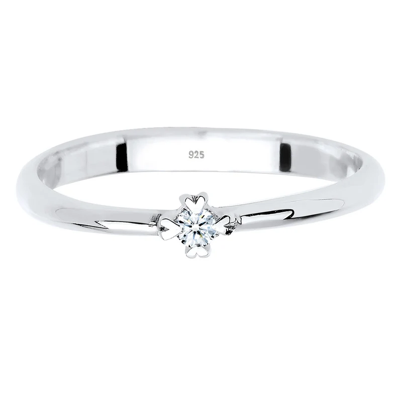 Verlobungsring Herz | Diamant ( Weiß, 0,03 ct )