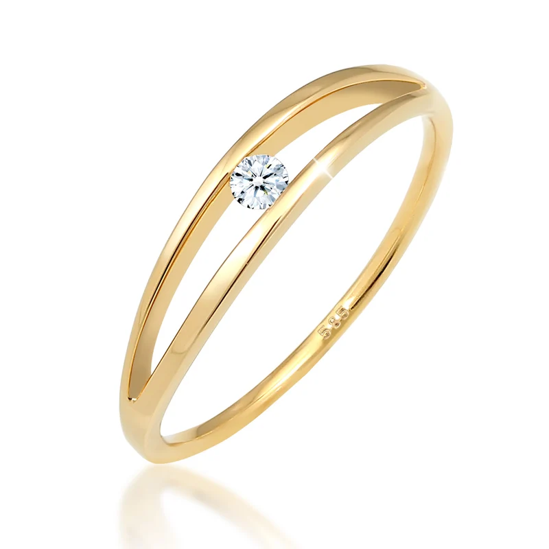 Verlobungsring | Diamant ( Weiß, 0,06 ct )