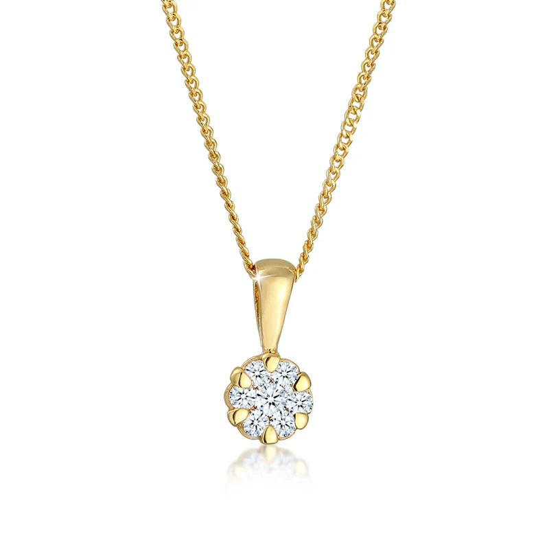 Halskette | Diamant (Weiß, 0,12 ct)