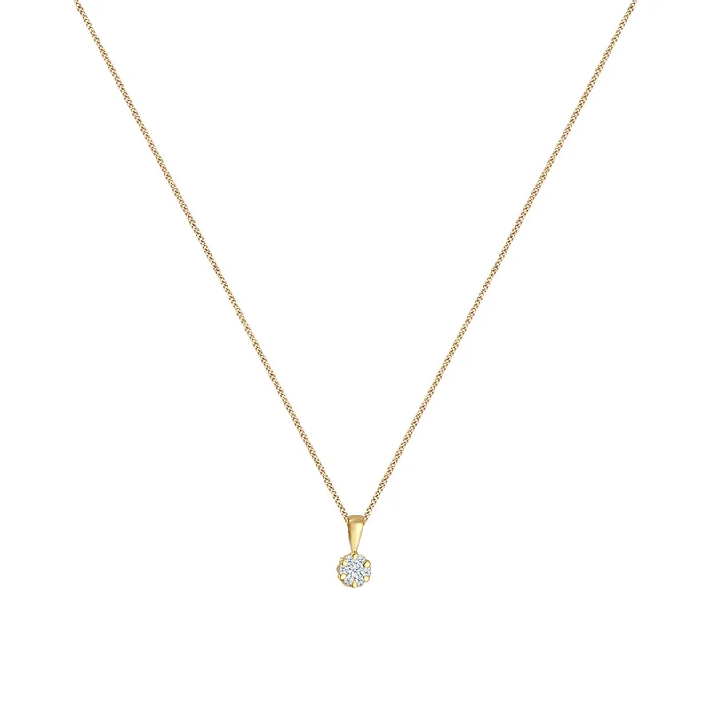 Halskette | Diamant (Weiß, 0,12 ct)