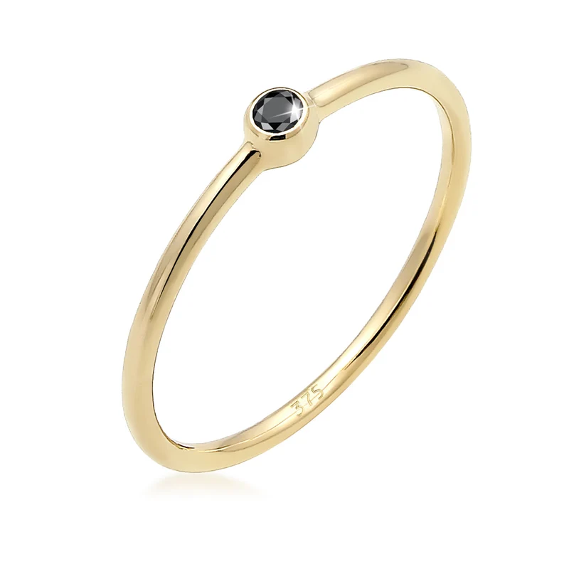Verlobungsring | Diamant ( Schwarz, 0,03 ct )