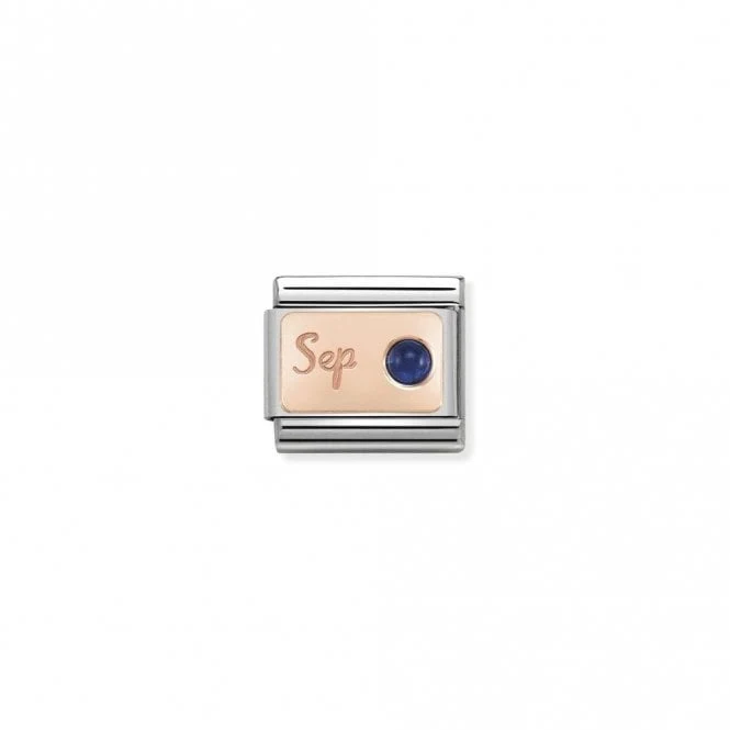 Classic Rose Gold September Sapphire Birthday & Birthstones Charms