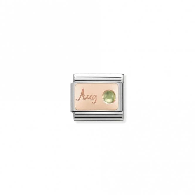 Classic Rose Gold August Peridot Birthday & Birthstones Charms