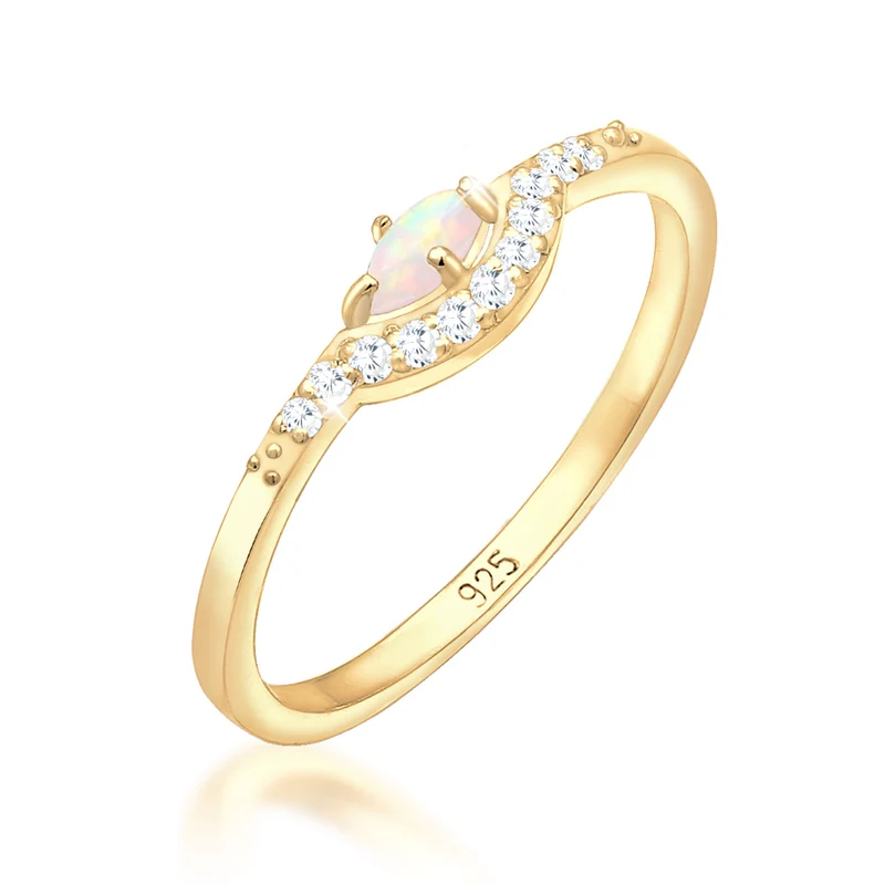 Verlobungsring | Opal ( Weiß )