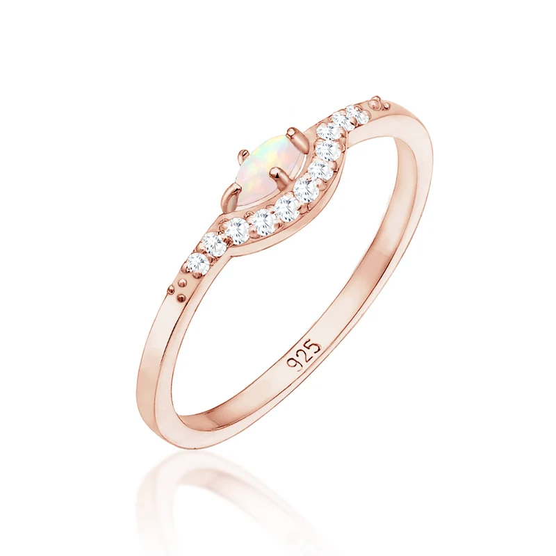 Verlobungsring | Opal ( Weiß )