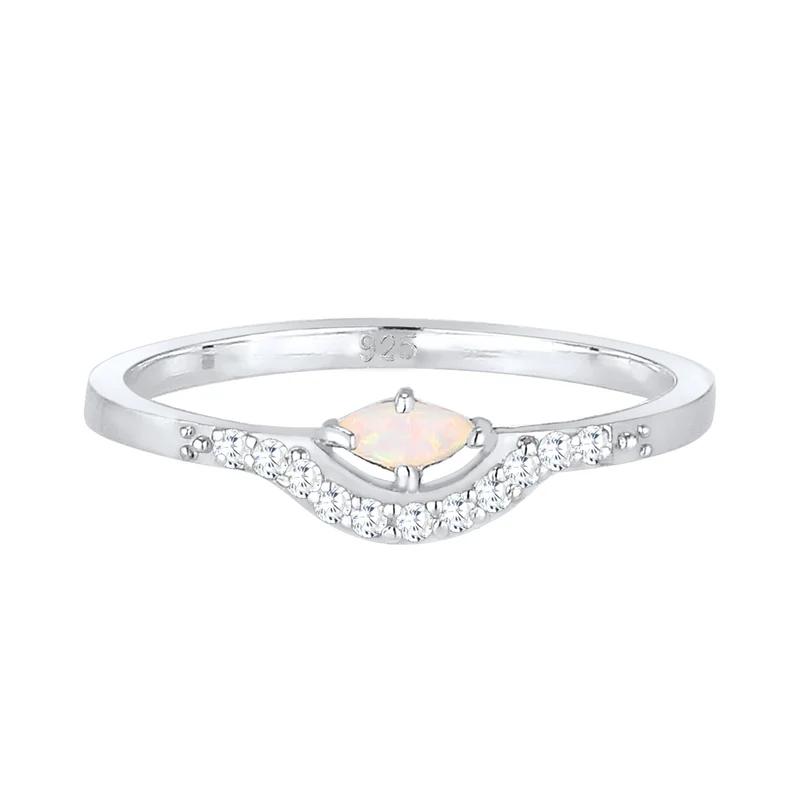 Verlobungsring | Opal ( Weiß )