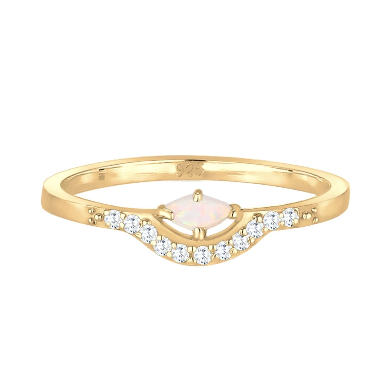 Verlobungsring | Opal ( Weiß )