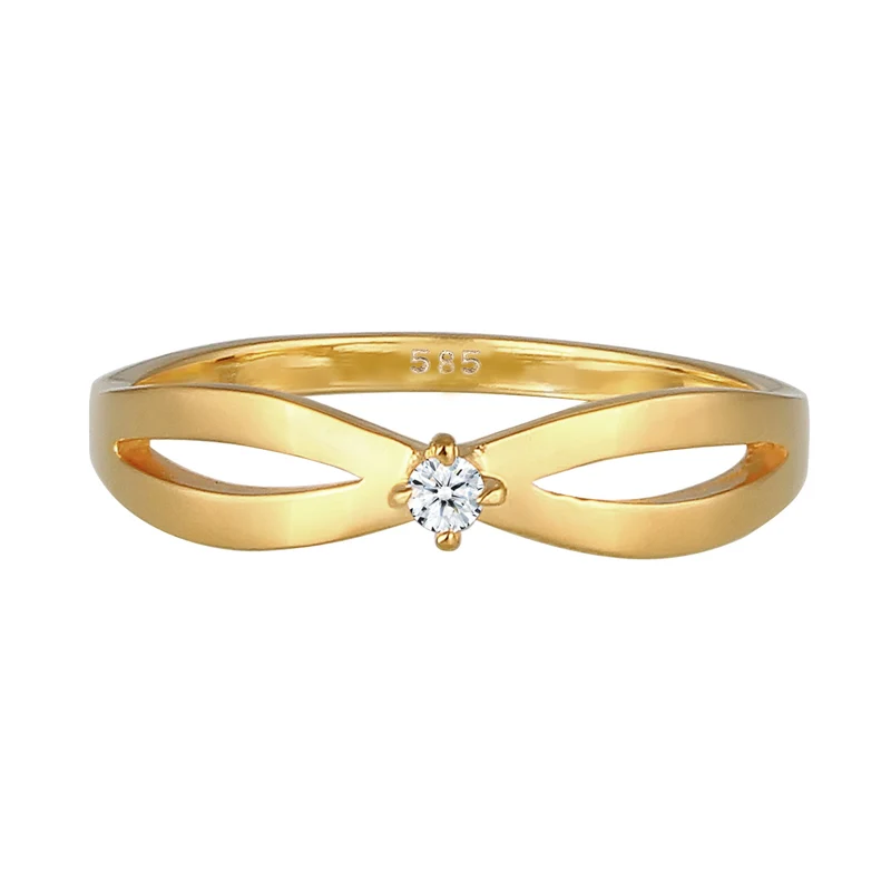 Solitär-Ring | Diamant ( Weiß, 0,03 ct )