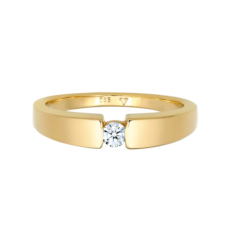 Solitär-Ring | Diamant ( Weiß, 0,11 ct )