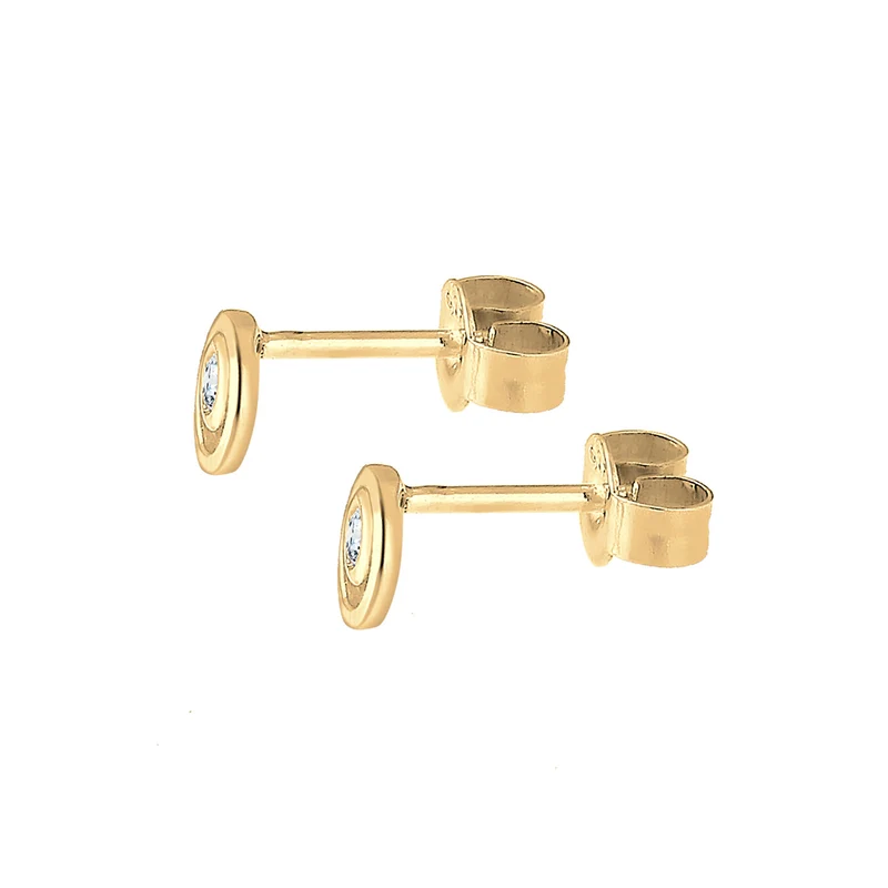 Ohrstecker Kreis | Diamant ( Weiß, 0,06 ct )