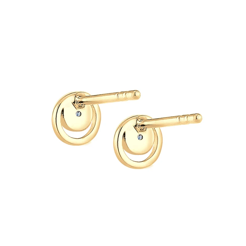 Ohrstecker Kreis | Diamant ( Weiß, 0,06 ct )